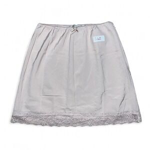 American Eagle Satin Lace Trim Slip Skirt NWT Side Zip | Medium | Minimalist